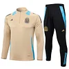Joyfball 2024/2025 Argentina Half-Pull Training Suit Khaki Jersey 1:1 Thai Quality Set