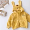 Kid Girl Hooded Autumn Cartoon Printing Coats