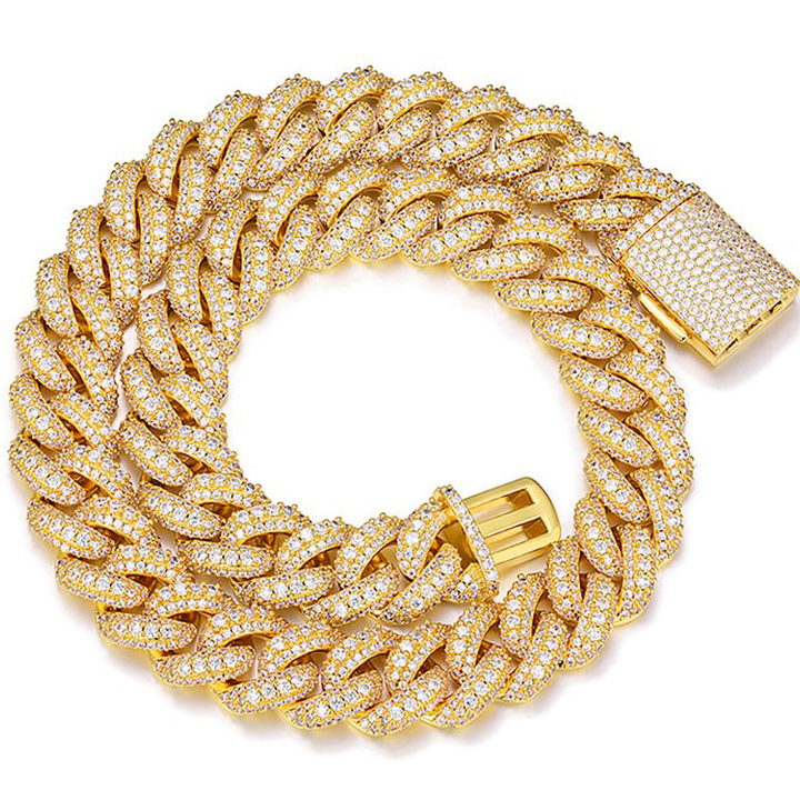 18MM Hip Hop Iced Out CZ Miami Cuban Link Chains 