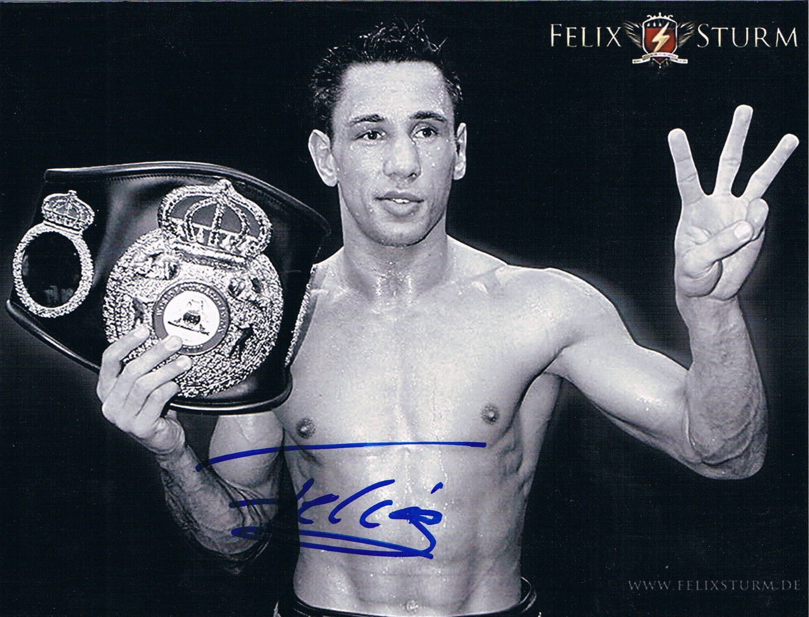 Felix Sturm genuine autograph 5x7