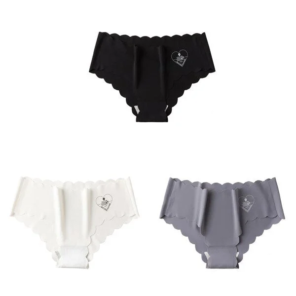 3pcs/lot Sexy Panties For Women Briefs Set Seamless Lingerie Solid Mid-Waist Cotton Panty Female Underpants Underwear Intimates