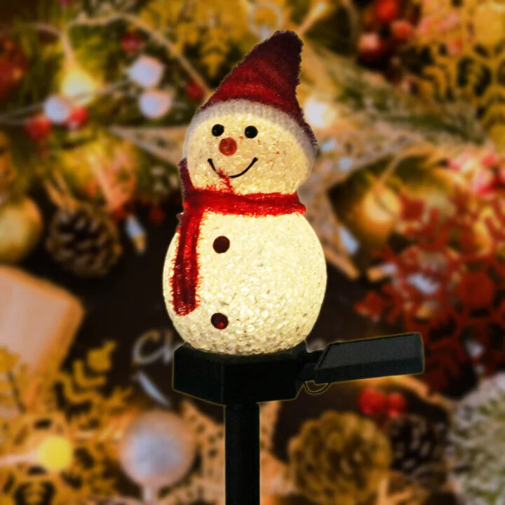 Special 50% OFF--Waterproof solar snowman lamp