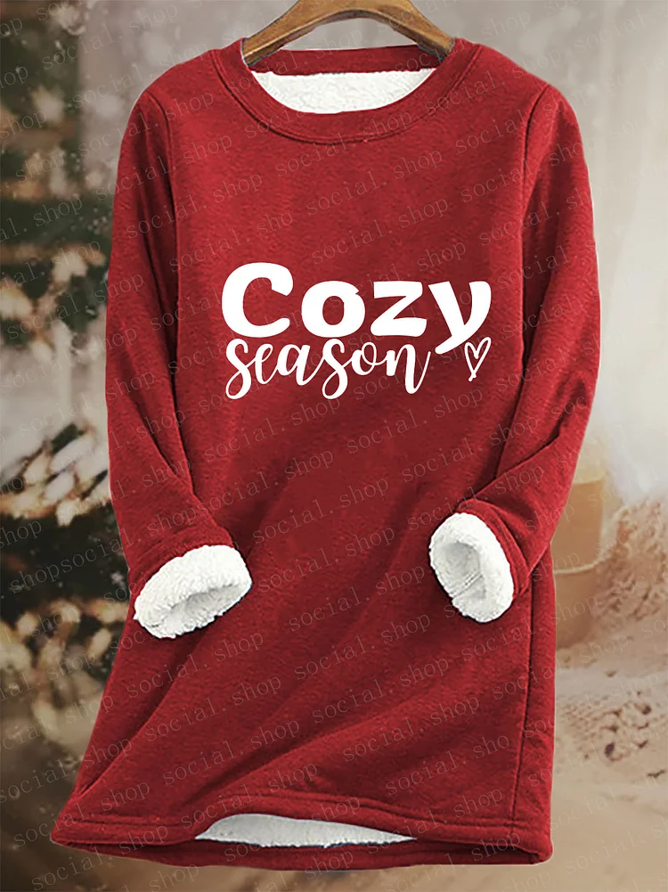 Women's Cozy Season Fleece Casual Sweatshirt socialshop