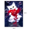 Diamond Painting-DIY Full Round Drill White Cat