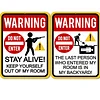 2pcs - Warning - Vintage Metal Signs(12*16Inch)