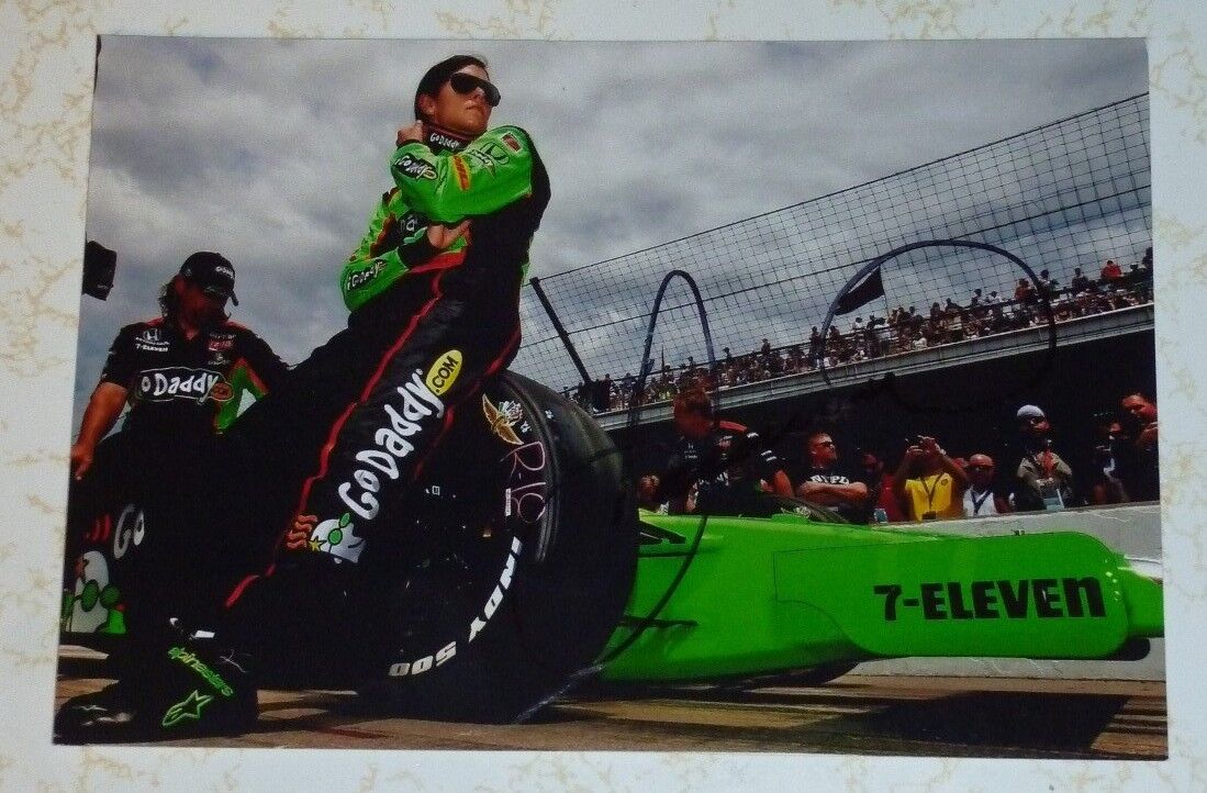 Danica Patrick auto Photo Poster painting signed NASCAR Daytona 500 Go Daddy