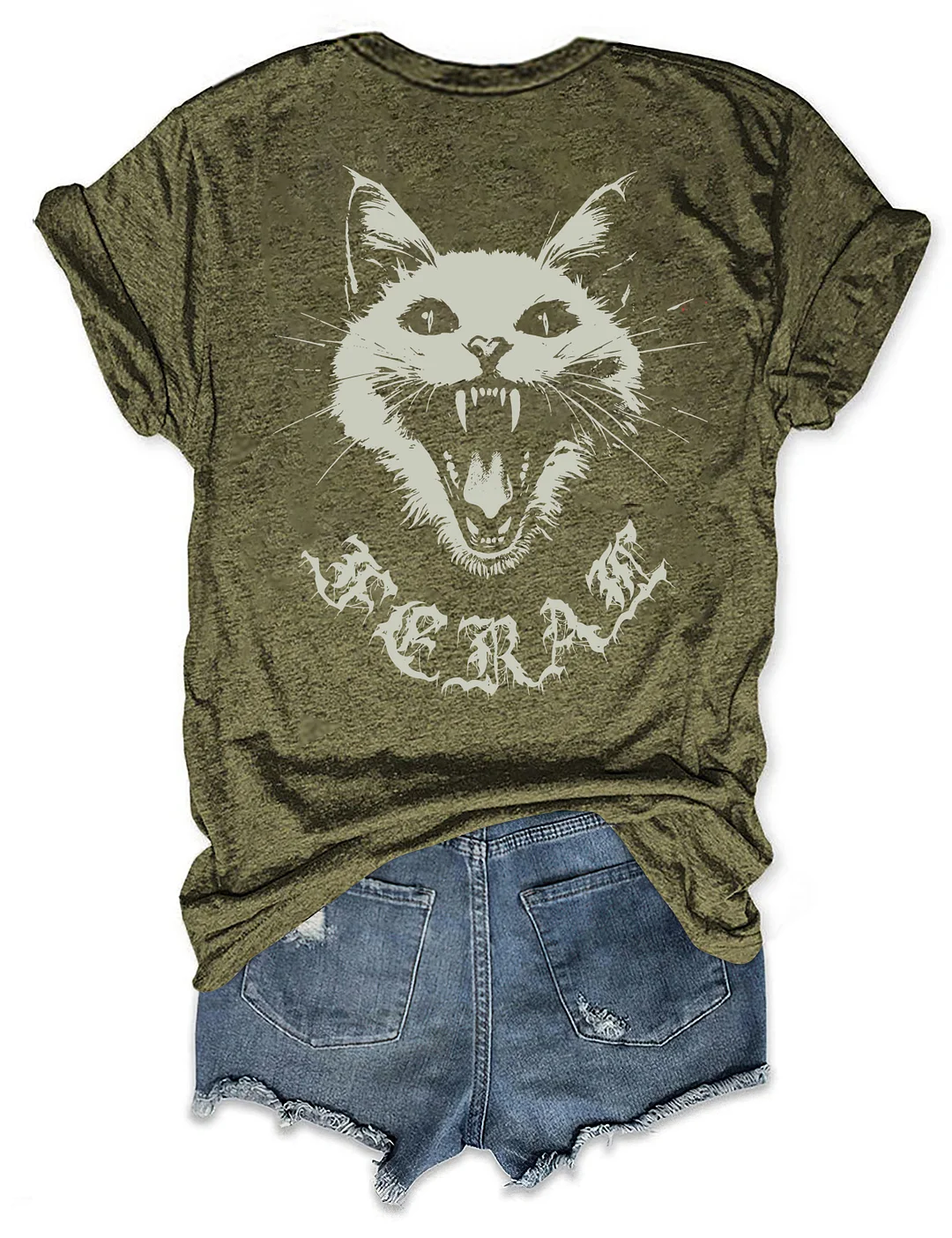 Feral Metalcore Trippy Cat T-shirt