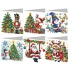 >SALE<6Pcs Merry Christmas Diamond Painting Greeting Card for Holiday Party Favors