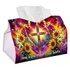God Loving Home DIY PULeather Diamond Painting Tissue Box for Adults Beginners Large Size Diamond Art Paper Storage Holder for Living Room Bathroom Table Decor
