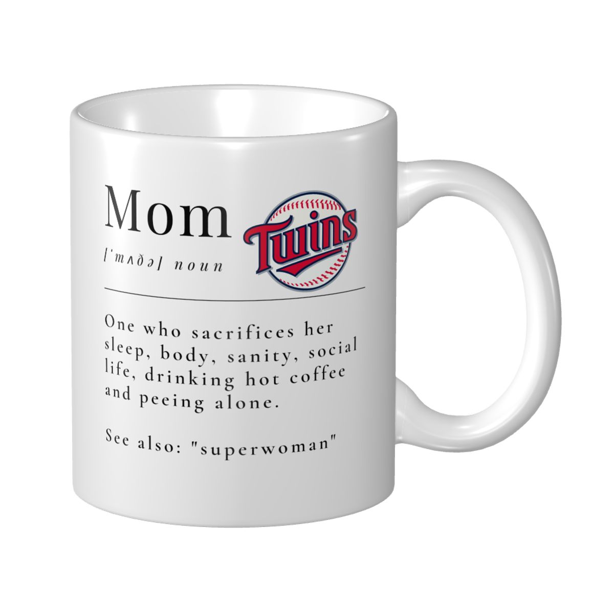 Minnesota Twins Mother's Day Dictionary Definition Funny Quote Mom Ceramic Mug