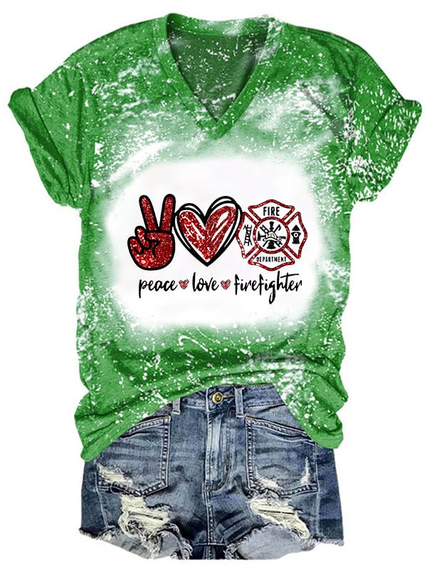 Short Sleeve V Neck Gradient Be Kind Letter Printed T-shirt