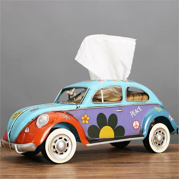 Last Day 49% OFF - Beetle Car Tissue Box - Iron - Vintage Collection