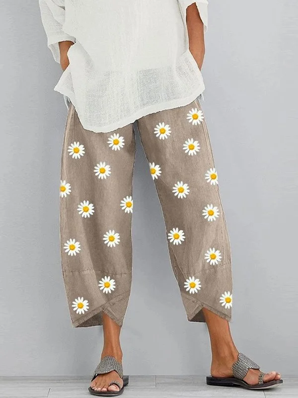 Floral-print Casual Pants | IFYHOME