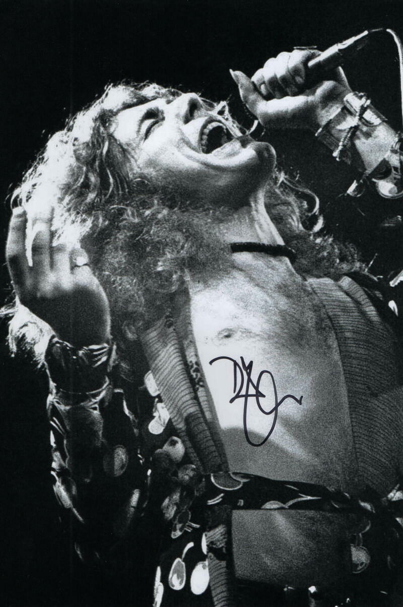 ROBERT PLANT SIGNED AUTOGRAPH 8X12 Photo Poster painting - LED ZEPPELIN ICONIC IMAGE ROCK LEGEND