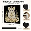 DIY Pearl Painting Mouse for Home Wall Decor with Frame(30x30cm)