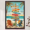 Beach Sign-11CT Stamped Cross Stitch 40*60cm/15.75*23.62in(Big Size)