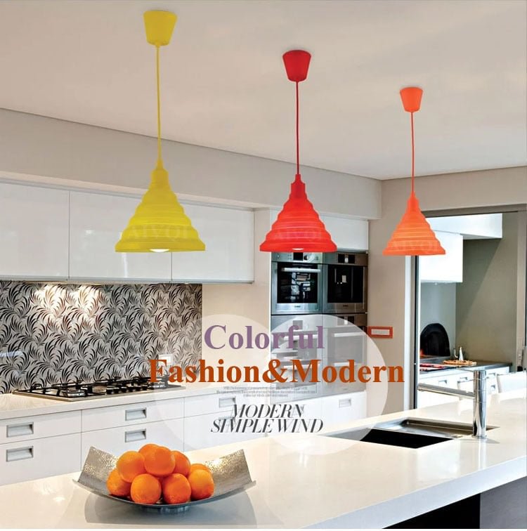 Modern Colorful Silicone Pendant Lights Collapsible/Folding Pendant Lamps E27 Creative&Fashion Decoration Lighting For Home/Bar