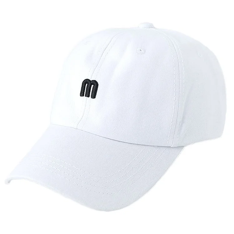 Unisex Outdoor Sunscreen Baseball Cap Simple Solid Color M Letter Embroidered Harajuku Hip Hop Snapback Trucker Hat
