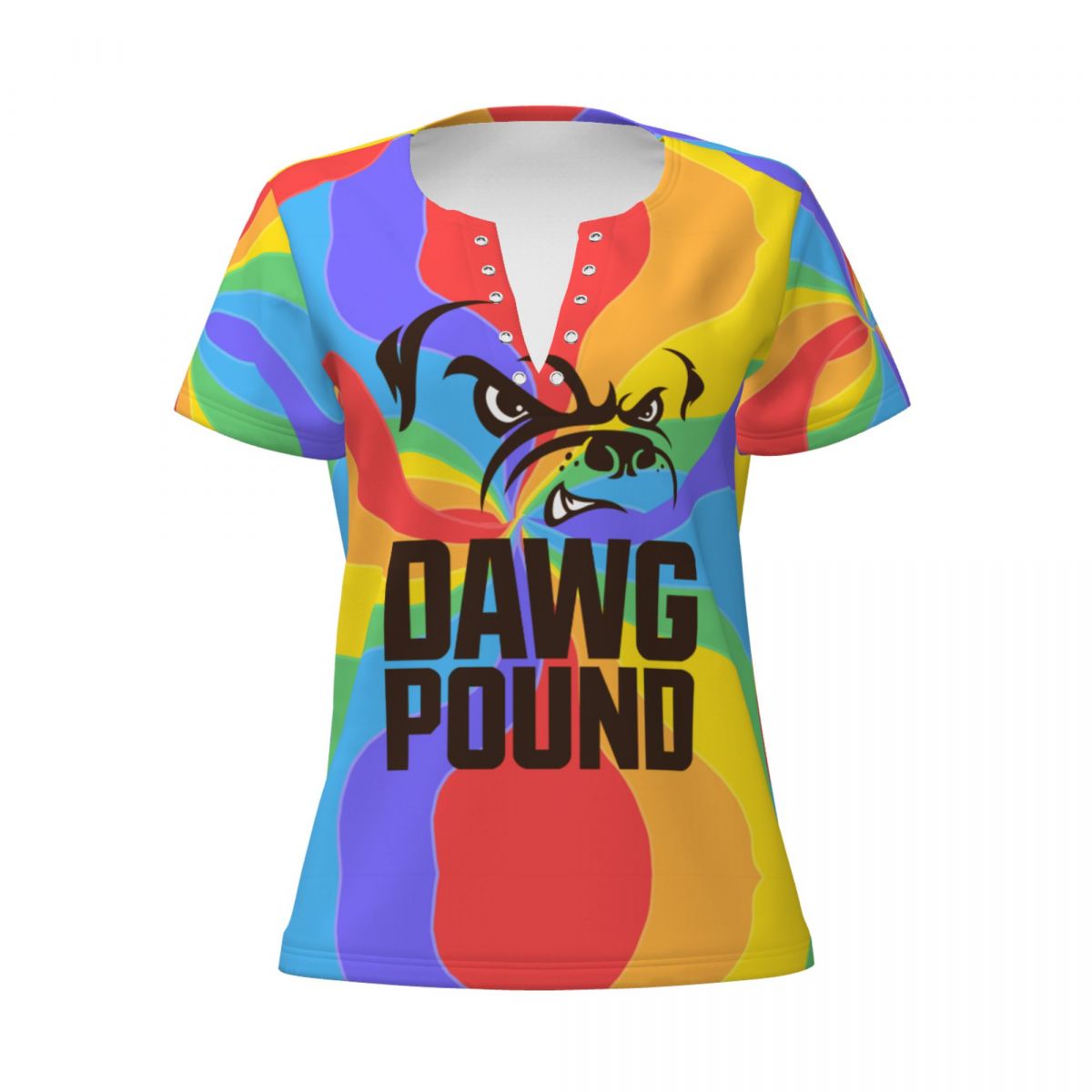 Cleveland Browns Pride Women's Deep V Neck Tee Shirts