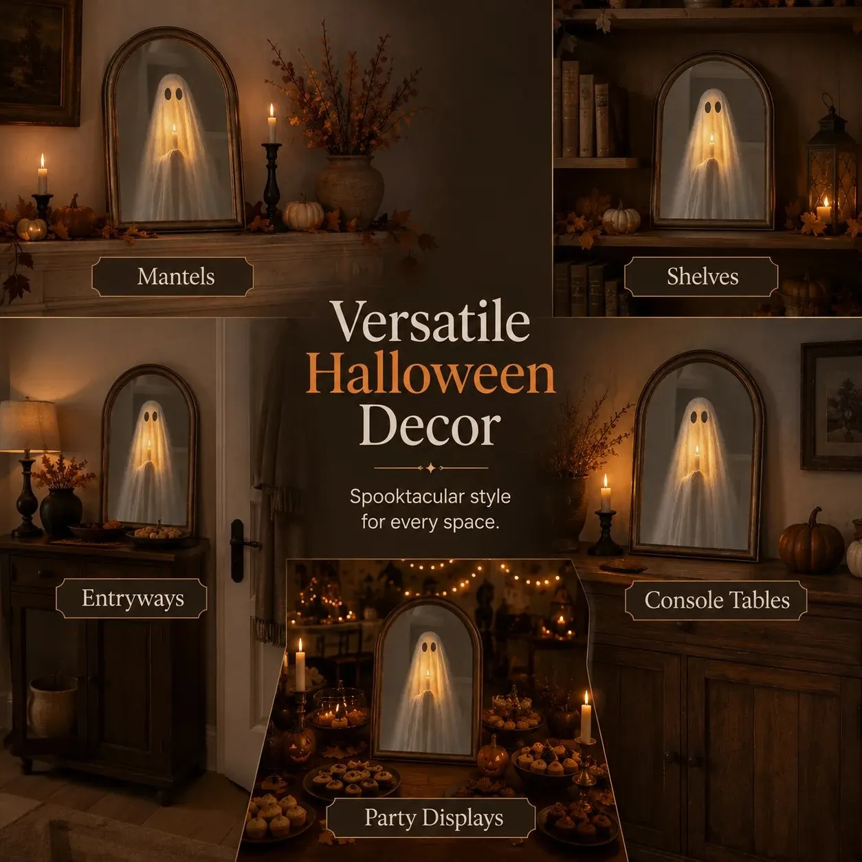 Care instructions for decorative Halloween ghost mirror