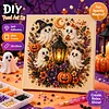 Framed Halloween White Ghost -  DIY Pearls Painting Kit for Creativity DIY Pearl Dot Crafts for Gift Home Wall Decor 20x20CM