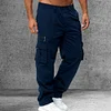 Gioiacombo&trade; Pantaloni cargo dritti larghi multitasche casual da uomo