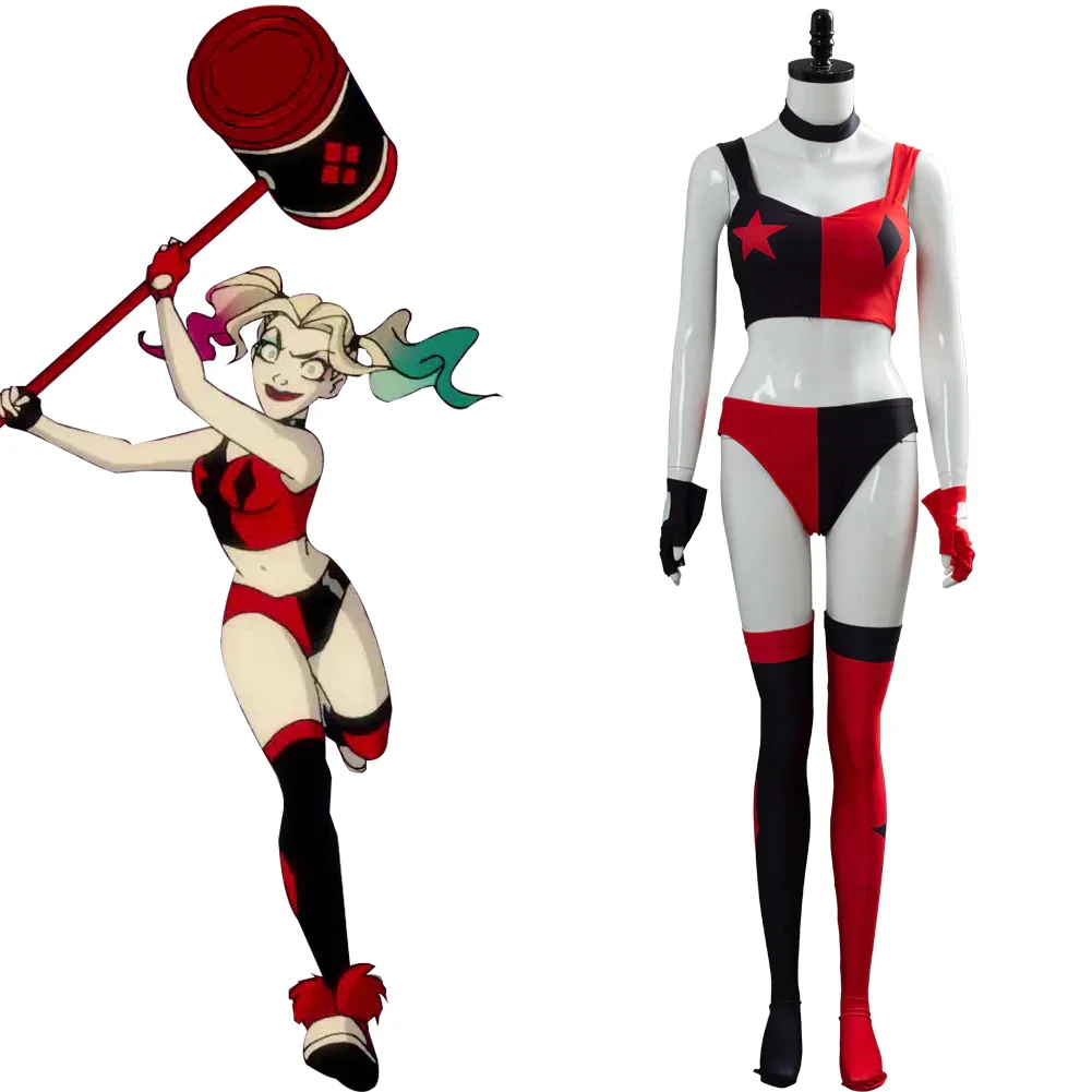 2019 Harley Quinn Suit Anime Cosplay Costume Halloween Carnival Suit