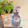 Vase Mandala En Bois-Ornement De Bricolage