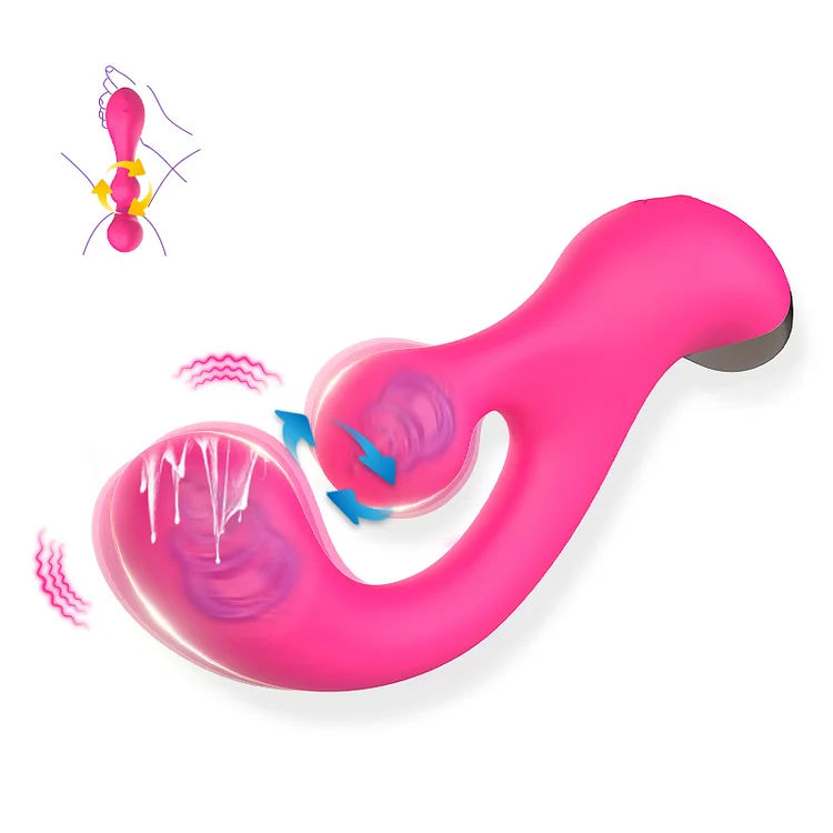 Rabbit Vibrator Sex Toy For Women With Rotating Clitoral Stimulating Ball