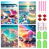 4pcs Diamond Painting -DIY Round Drill Fantasy Beach