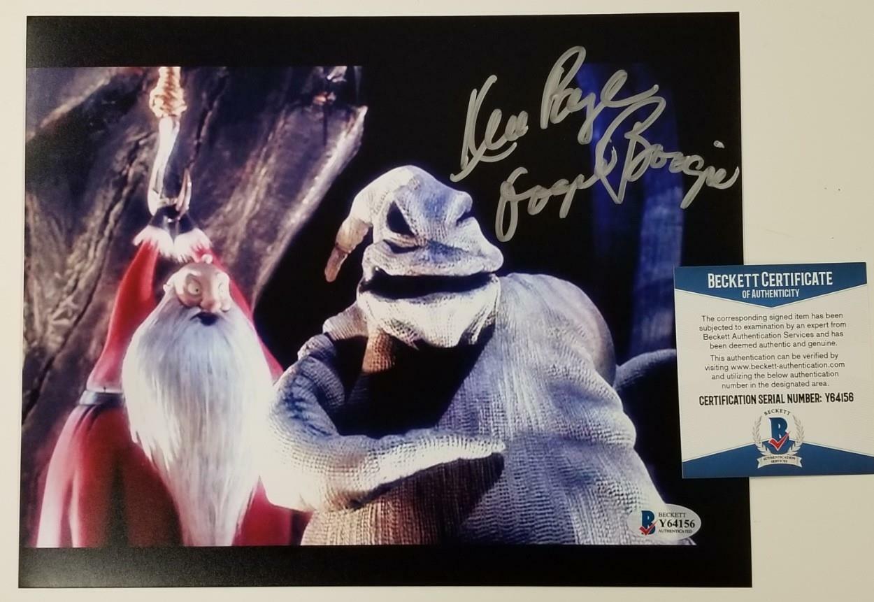 Ken Page signed Nightmare Before Christmas 8x10 Photo Poster painting #14 Oogie Boogie ~ BAS COA