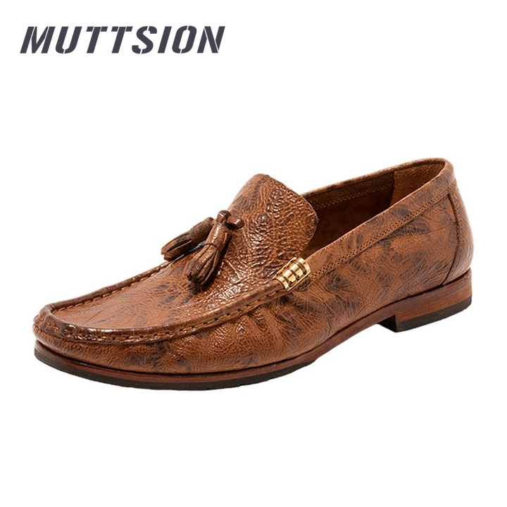 MUTTSION Goodyear Handmade Cowhide Leather Sole Fringe Loafers MUTTSION.COM MUTTSION