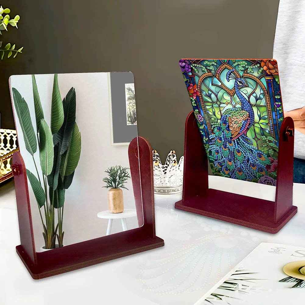 Peacock Special Shape Diamond Painting Mirror Table Top Diamond Mirror Kit