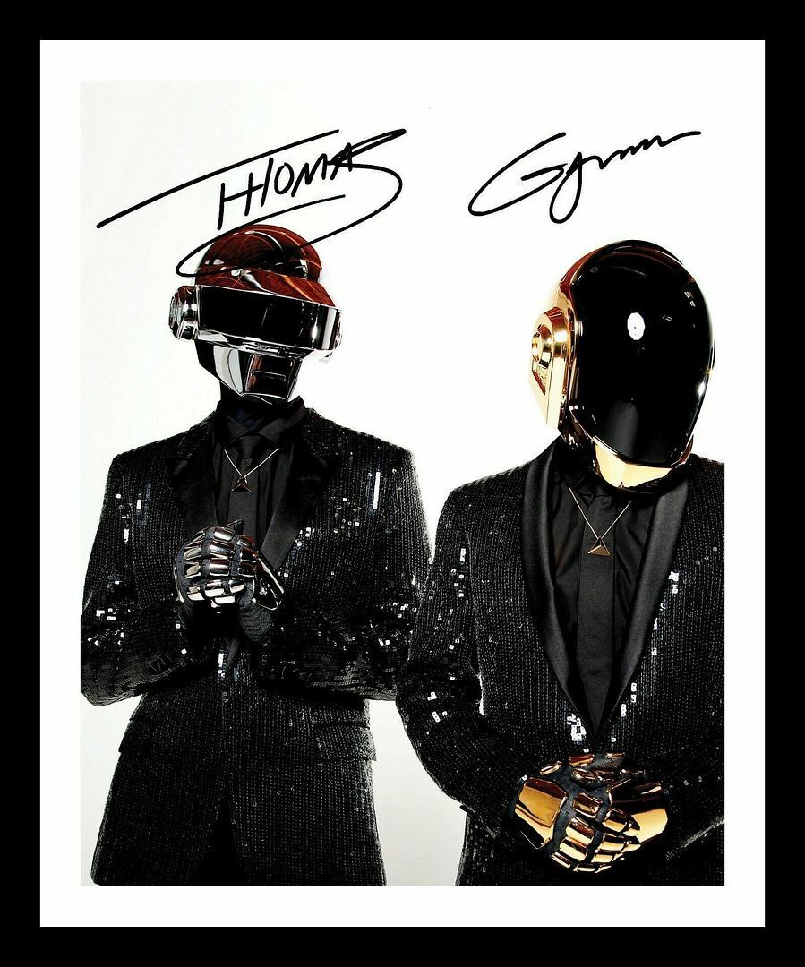 Daft Punk Autograph Signed & Framed Photo Poster painting