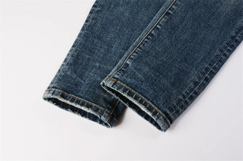 Purple Fashion Jeans 9097