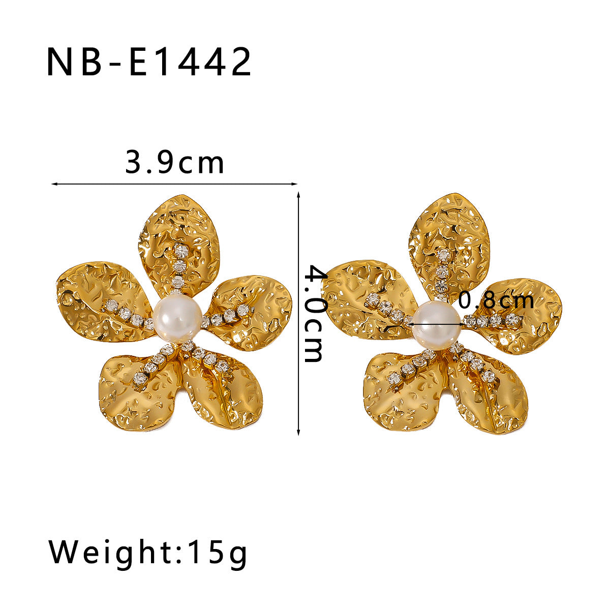 IG Style Butterfly Irregular Geometric Stainless Steel Electroplating Earrings