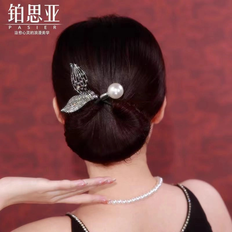 Women’s Minimalist Peacock Feather Flower Alloy Plating Inlay Rhinestones Hair Band