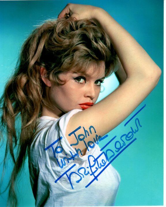 BRIGITTE BARDOT Autographed Signed Photo Poster paintinggraph - To John