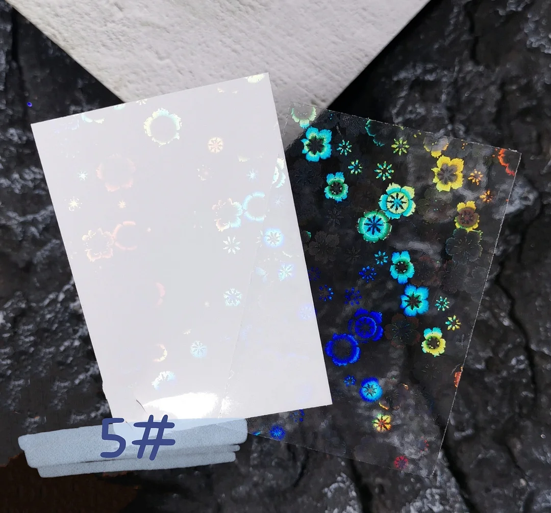 3pcs Laser Love Nail Sticker Super Flash Aurora Gradient Star Beating Heart Nail Sticker with Adhesive Nail Art Decorations-Nail Inspo