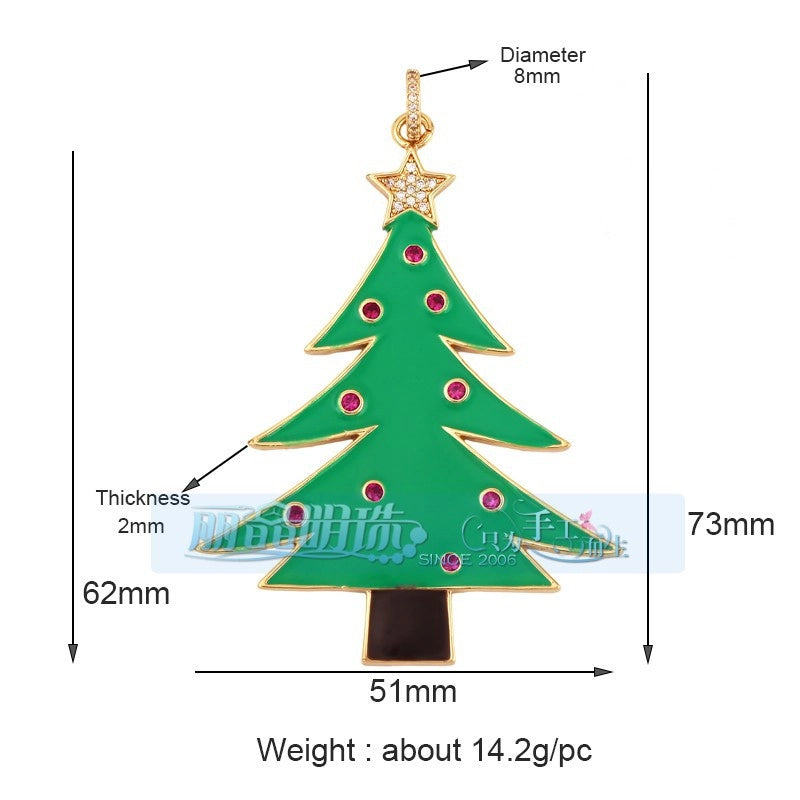 1 Piece Copper Geometric Heart Shape Snowflake Pendant Jewelry Accessories