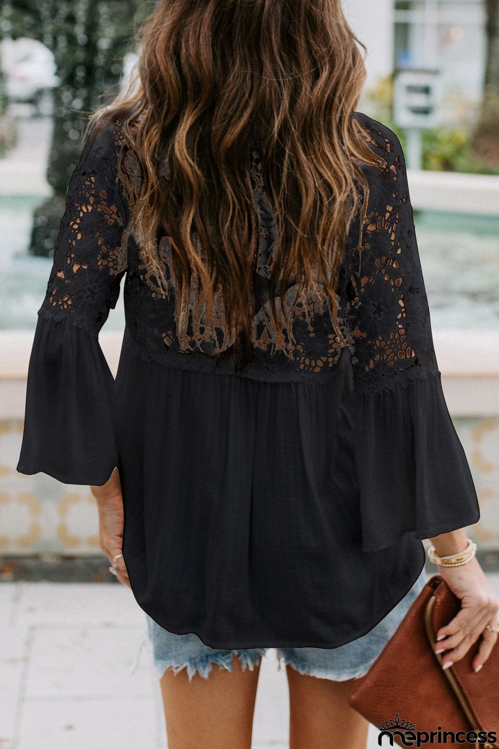 Crochet Lace Button Top