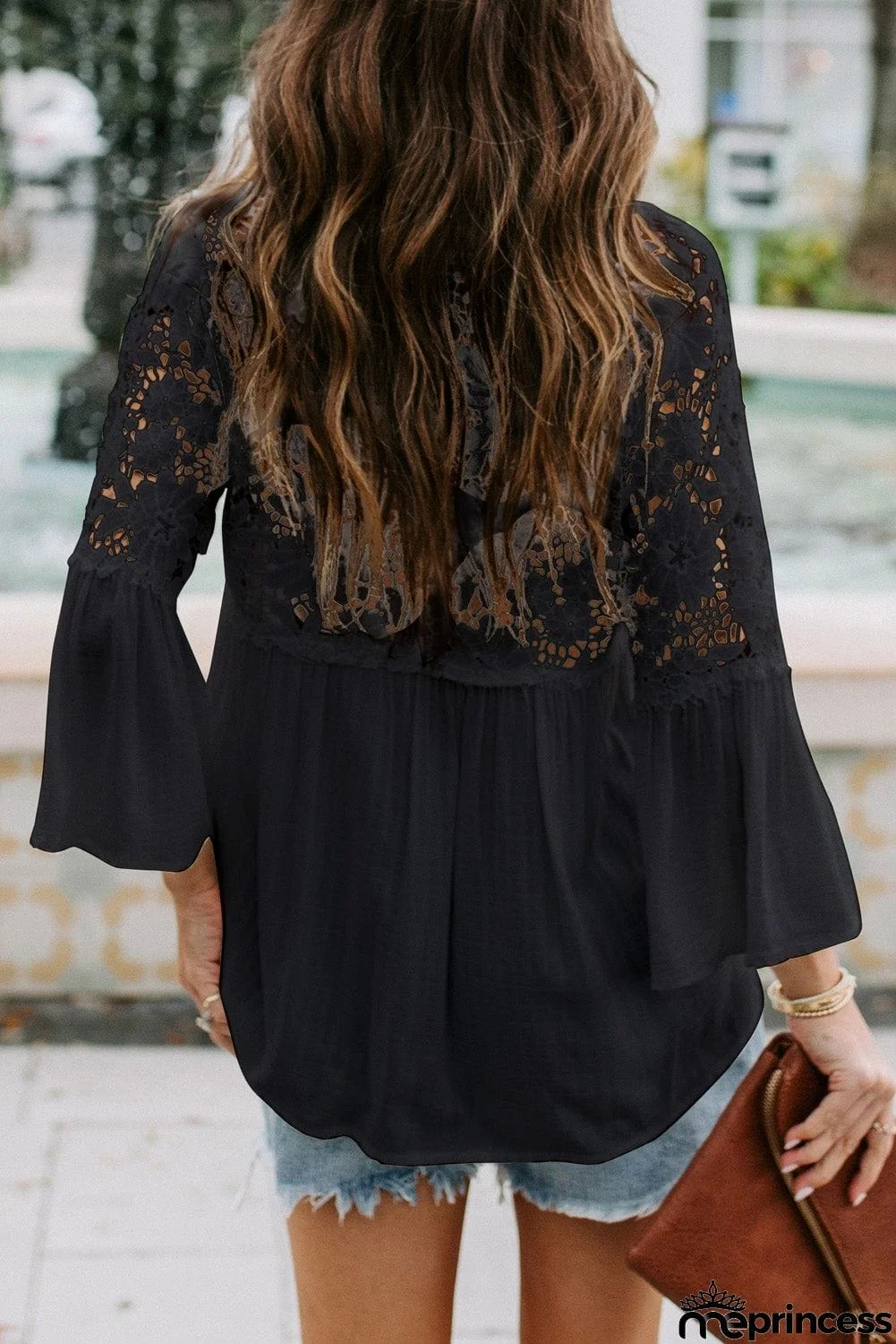 Crochet Lace Button Top