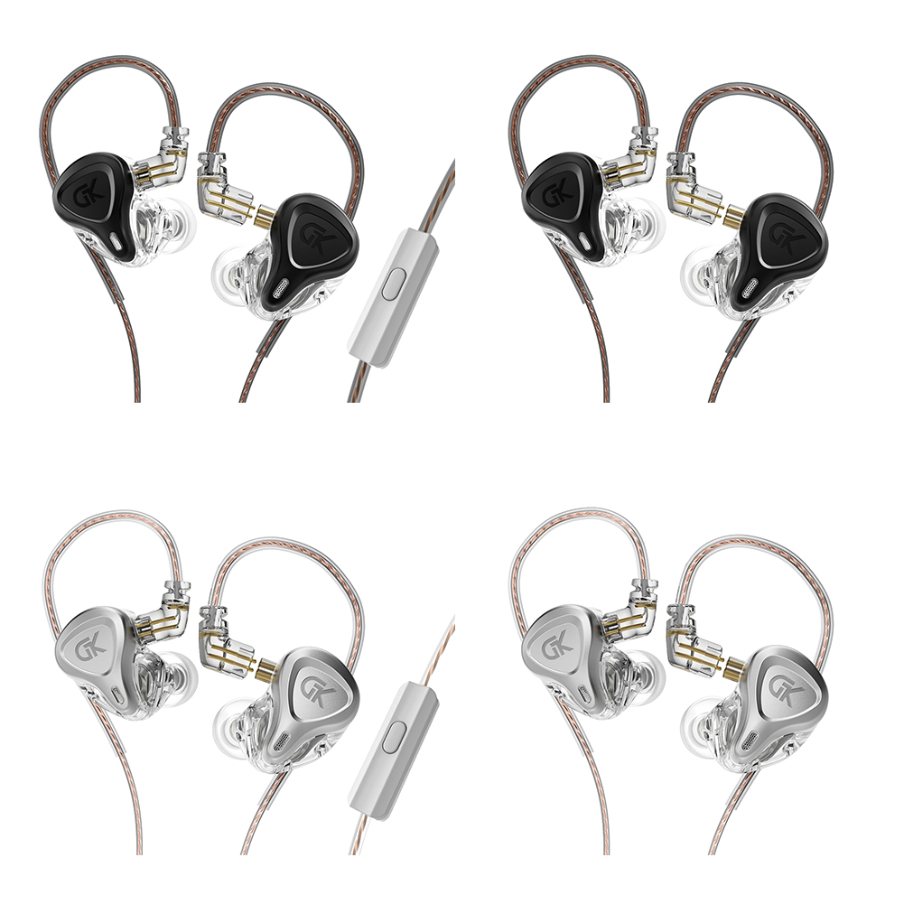 

GK G5 HiFi Wired Earphone 3.5mm Dynamic Noise Reduction Sports Headphones, Black, 501 Original