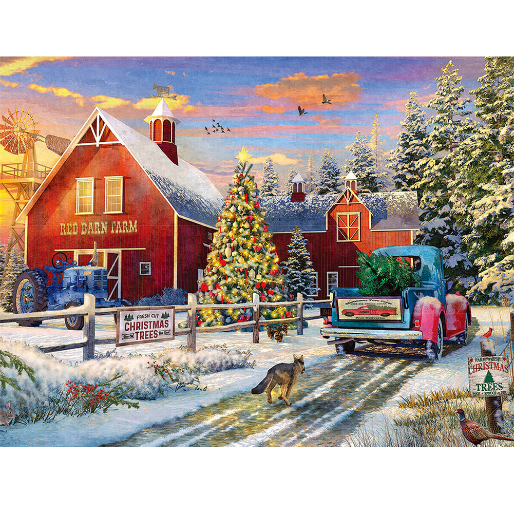 

Coming Christmas - 11CT Stamped Cross Stitch - 50*60CM, 501 Original