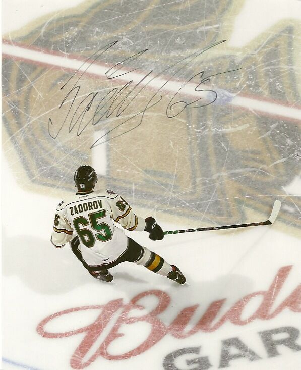 London Knights Nikita Zadorov Autographed Signed 8x10 Photo Poster painting COA TWO