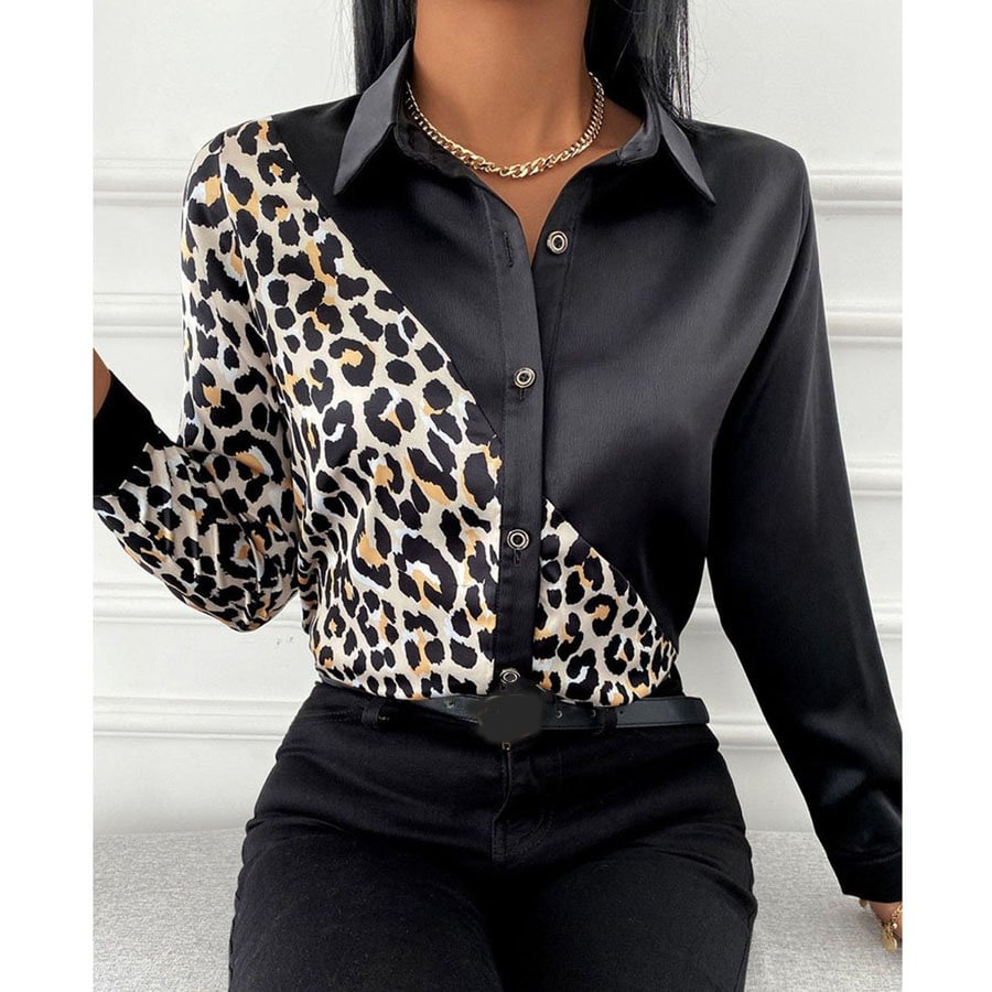 Georgina Leopard Design Casual Shirt