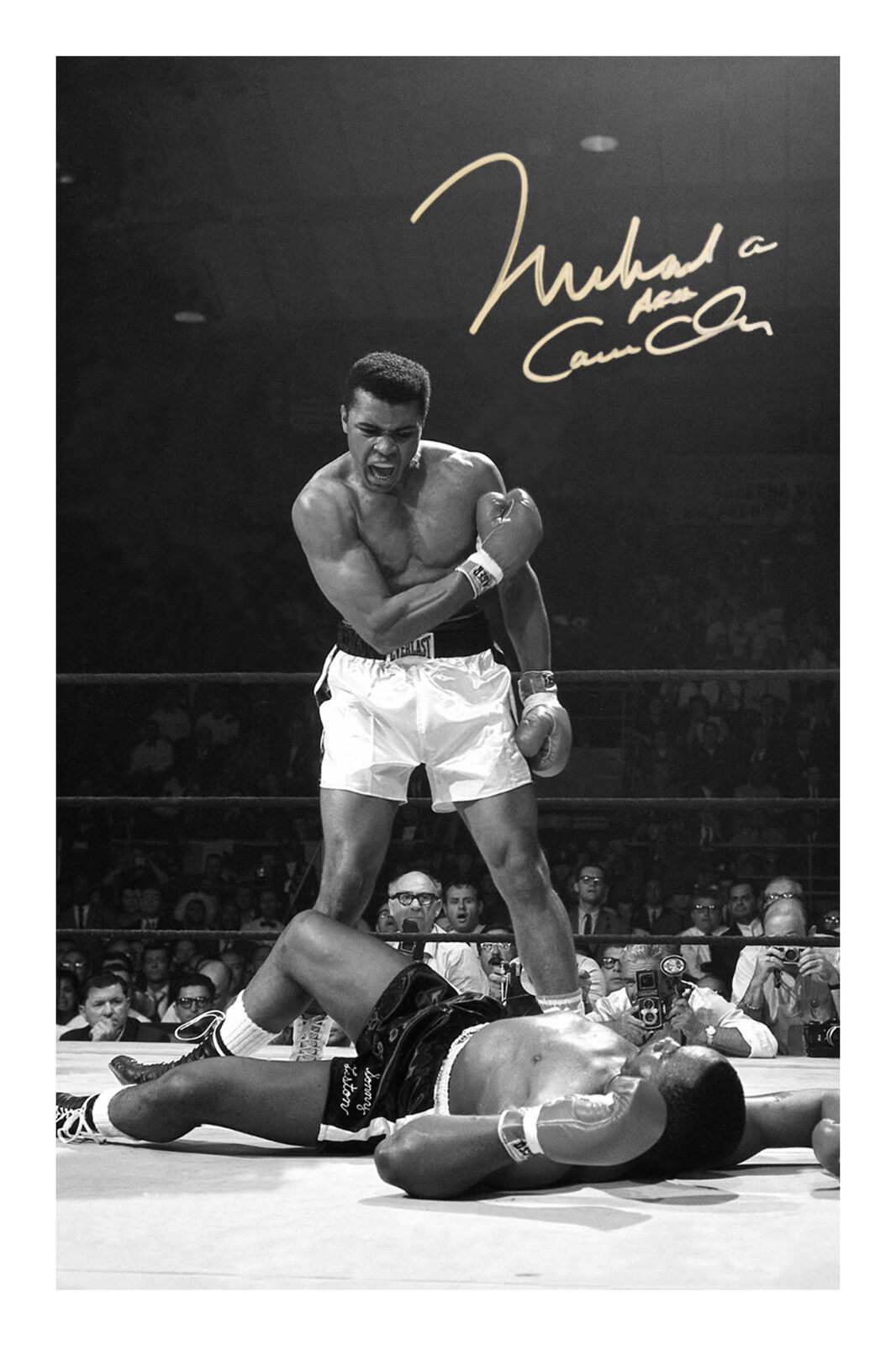 Muhammad Ali Signed Autograph Photo Poster painting Print Cassius Clay Sonny Liston Greatest