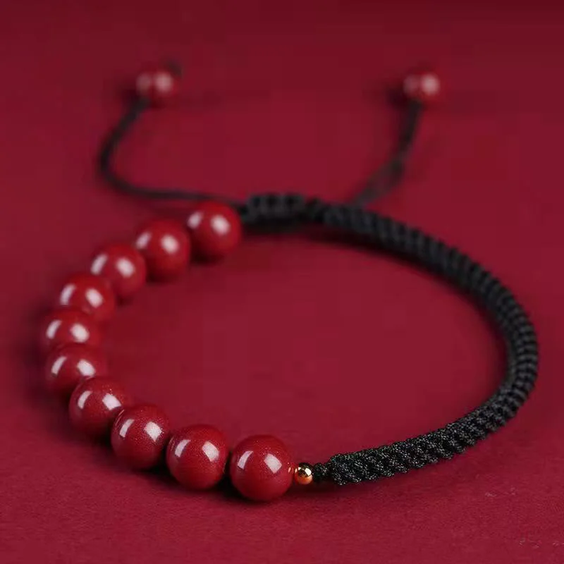 Cinnabar King Kong Knot Blessing String Bracelet