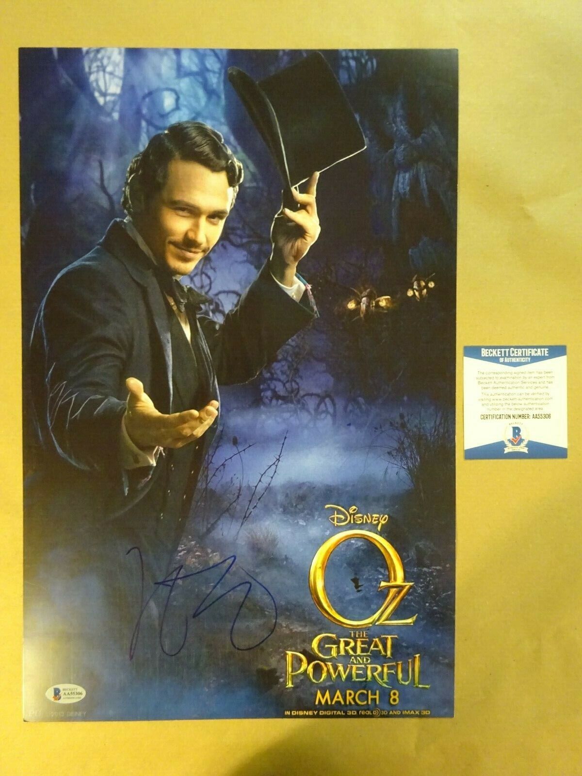 Signed JAMES FRANCO Autographed Oz The Great And Powerful 11x17 Photo Poster painting BAS COA