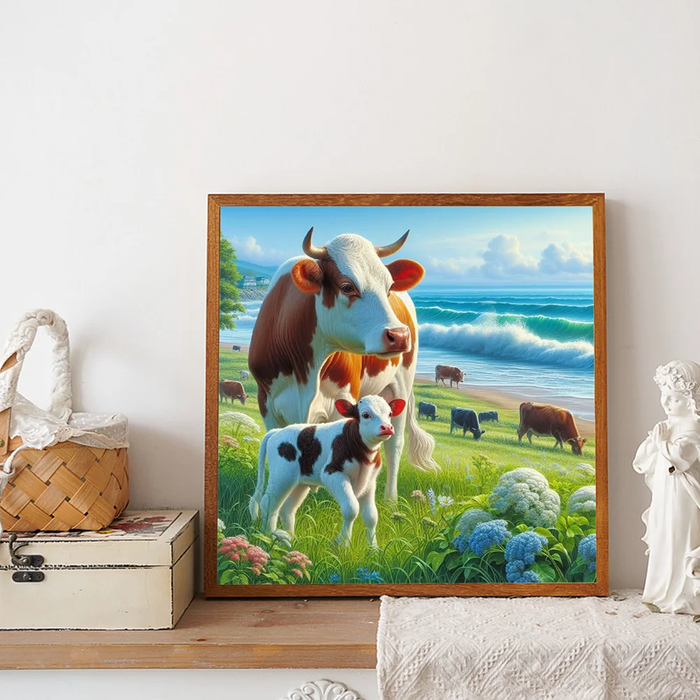 Diamond Painting - Full Round Drill - Cow(Canvas|40*40cm)